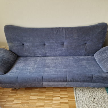 Blaues Schlafsofa