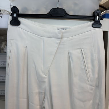 White asymmetric Sandro Trousers