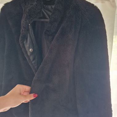 Fake Pelzjacke schwarz