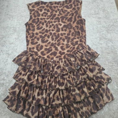 Combi-short leopard a volants