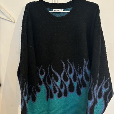 Weekday-Pullover Schwarz und Türkis