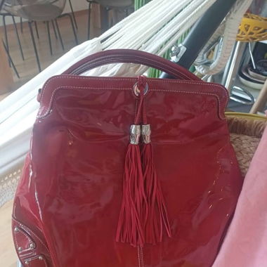 Sac rouge laqué 