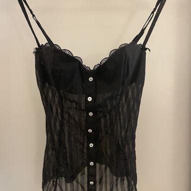 Corsetto / Bustier Top con cerniera e reggiseno