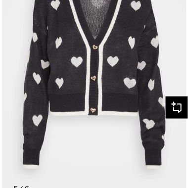JDY Heart Cardigan in Blue