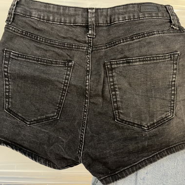 Bershka high waist denim shorts black W26 (EUR 36)