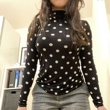 polka dot turtle neck long sleeve 