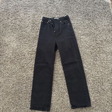 Jeans Levi's Ribcage Straight nero
