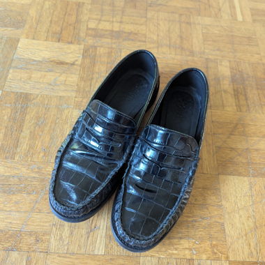 Black Leather Loafers