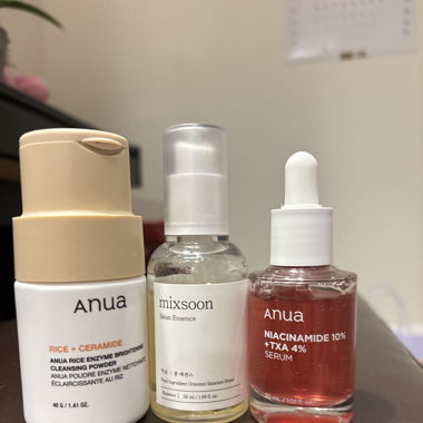 K BEAUTY SERUMS mixsoon and anua cleanser