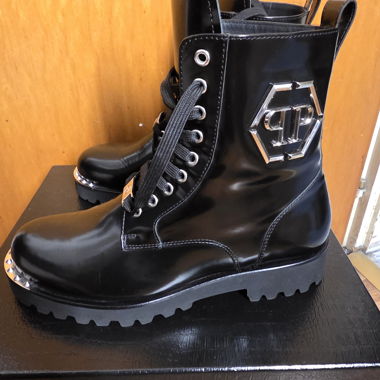 Stivaletti Philipp Plein in pelle nera n.42