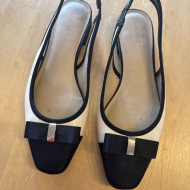 Scarpe slingback bicolore