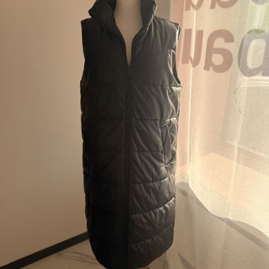 Schwarze Zara LongWeste, Grösse S 