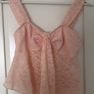 Pink Lace Top with Bow