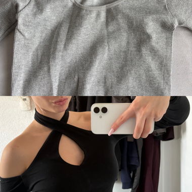 2 Oberteile mit langen Ärmeln 