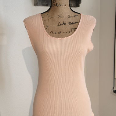 Rosa geripptes Top Gr. L