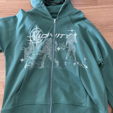 Green Zip Hoodie