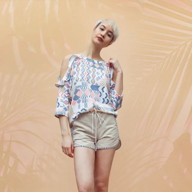Short d'été avec lien à la taille