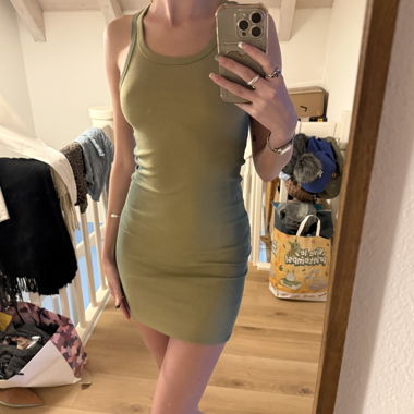 Robe verte tie dye, taille 34