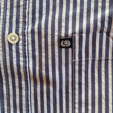 Striped Ascot Sport Short-Sleeve Shirt