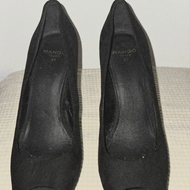Mango Peep Toe Platform black W 37