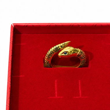 Bague serpent dorée