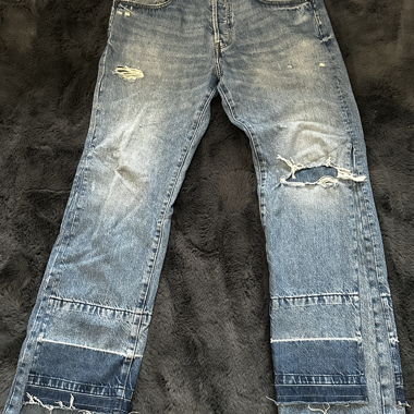 Jeans a zampa blu