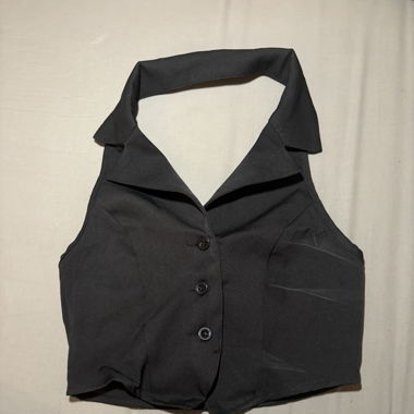 Blazer sans manches et dos nu