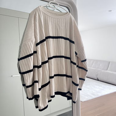 Pull en maille rayé taille unique