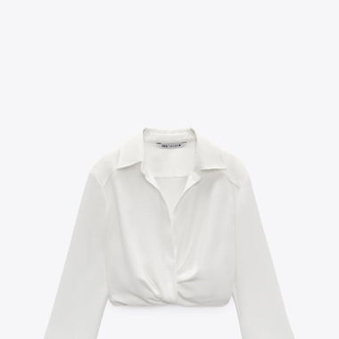 Weisse kurze Bluse