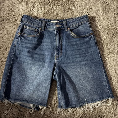 Shorts in denim blu scuro