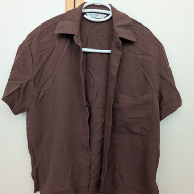 Brown Short-Sleeve Shirt Stradivarius