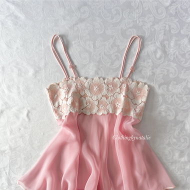 Fairy Pink Chiffon Babydoll (S/M)