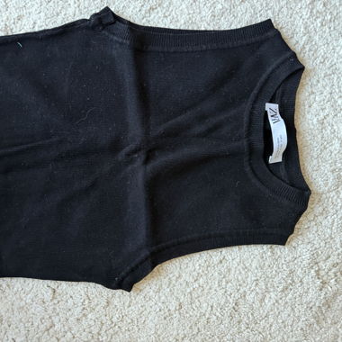 Zara schwarzes Stricktop
