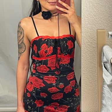 Rosenkleid Maxi