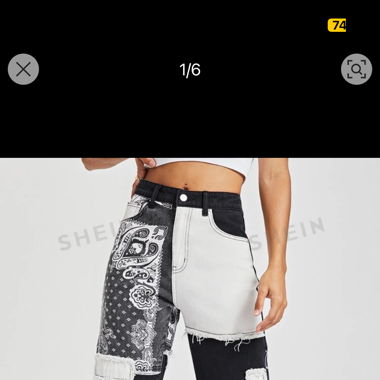 Bandana-style Jeans