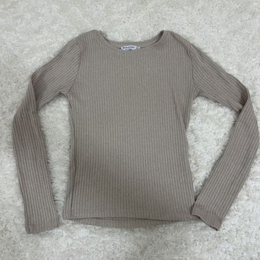 Pull brun-beige, S, Stradivarius 