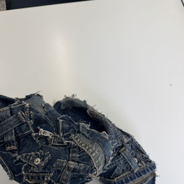 Custom Made Denim Crocs