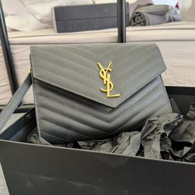Originale YSL schwarze Clutch Bag