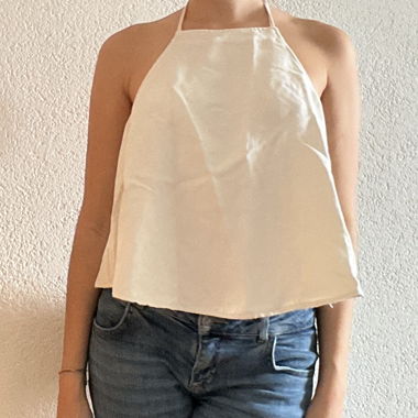 Blouse dos nu crème