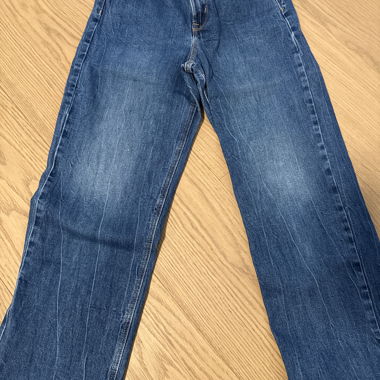 Jean droit bleu