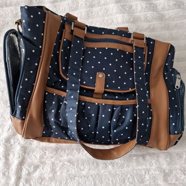Polka Dot Travel Bag / Baby changing Bag
