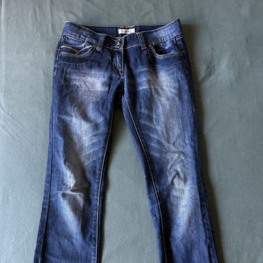 Jeans en denim y2k à taille basse