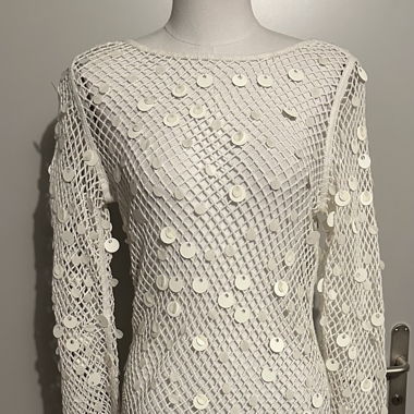Top in rete Samsøe con paillettes