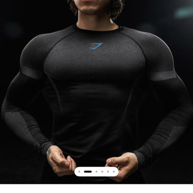 T-shirt a manica lunga seamless Gymshark Onyx 5.0