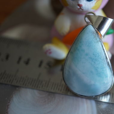 Larimar Anhänger Gefasst  