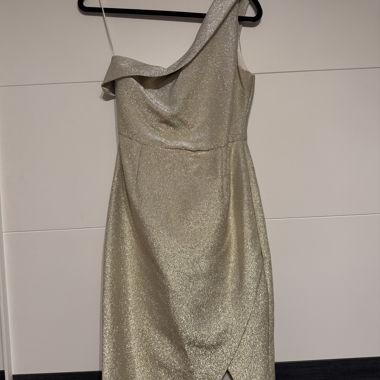 Abito glitter argento-oro
