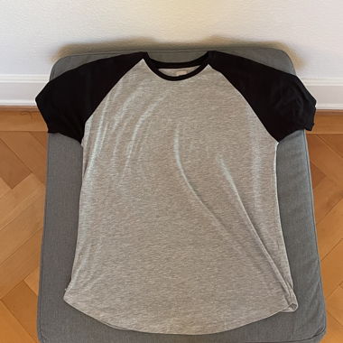ASOS T-SHIRT GRIGIO MELANGE & NERO – TAGLIA M