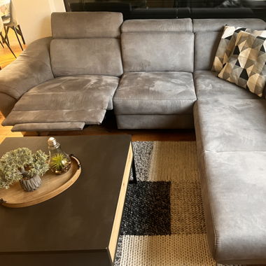 Ecksofa in Grau 