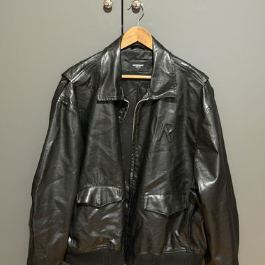 Black Faux Leather Jacket by Represent