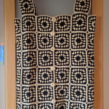 Robe courte en maille vintage